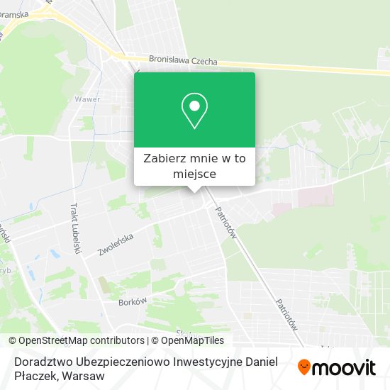 Mapa Doradztwo Ubezpieczeniowo Inwestycyjne Daniel Płaczek