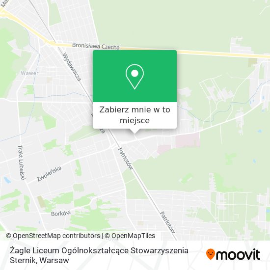 Mapa Żagle Liceum Ogólnokształcące Stowarzyszenia Sternik