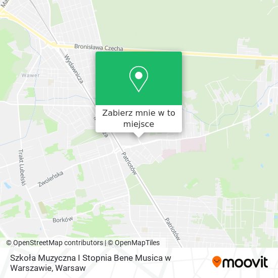 Mapa Szkoła Muzyczna I Stopnia Bene Musica w Warszawie