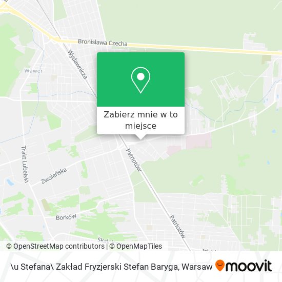 Mapa \u Stefana\ Zakład Fryzjerski Stefan Baryga