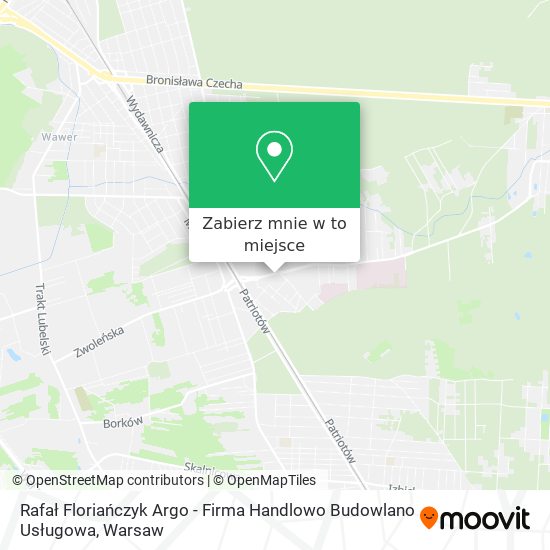 Mapa Rafał Floriańczyk Argo - Firma Handlowo Budowlano Usługowa