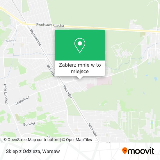 Mapa Sklep z Odzieza