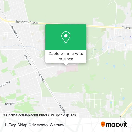 Mapa U Ewy. Sklep Odzieżowy