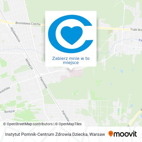 Mapa Instytut Pomnik-Centrum Zdrowia Dziecka