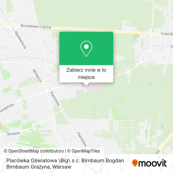 Mapa Placówka Oświatowa \Big\ s.c. Birnbaum Bogdan Birnbaum Grażyna