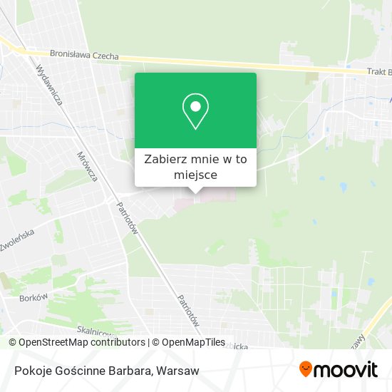 Mapa Pokoje Gościnne Barbara