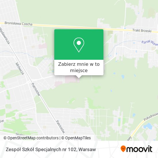 Mapa Zespół Szkół Specjalnych nr 102