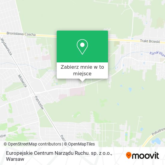 Mapa Europejskie Centrum Narządu Ruchu. sp. z o.o.