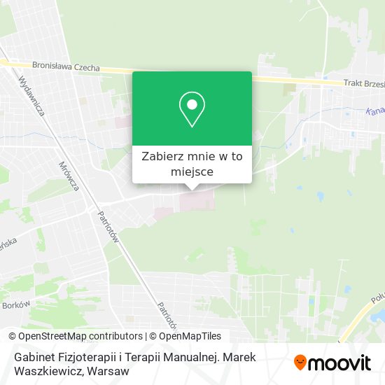 Mapa Gabinet Fizjoterapii i Terapii Manualnej. Marek Waszkiewicz