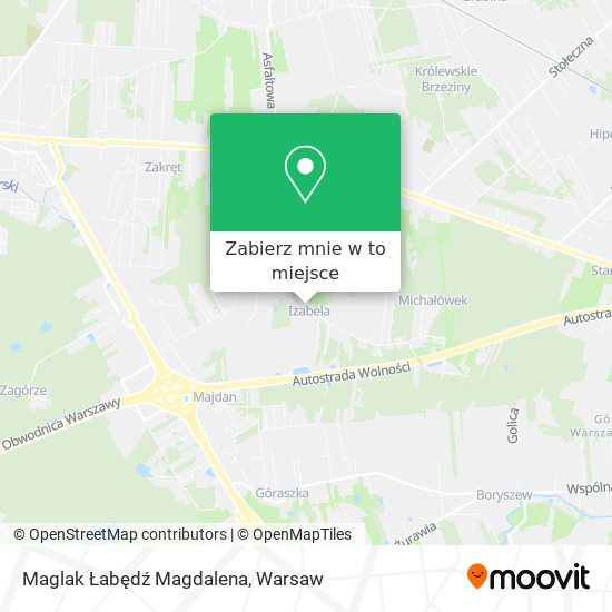 Mapa Maglak Łabędź Magdalena