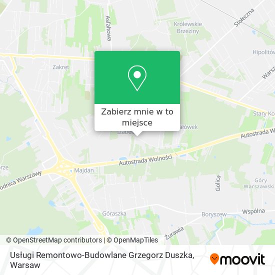 Mapa Usługi Remontowo-Budowlane Grzegorz Duszka