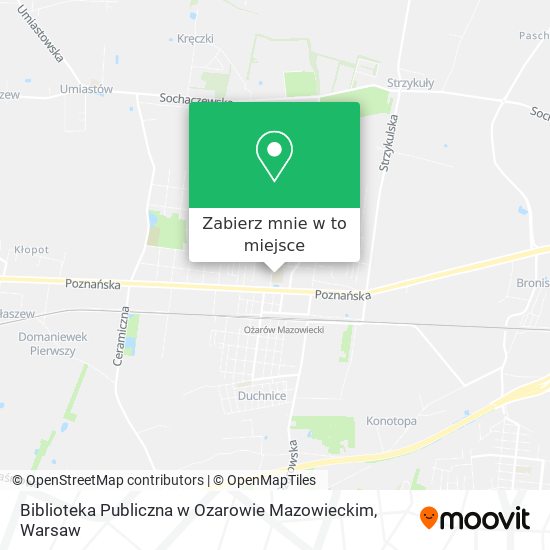 Mapa Biblioteka Publiczna w Ozarowie Mazowieckim