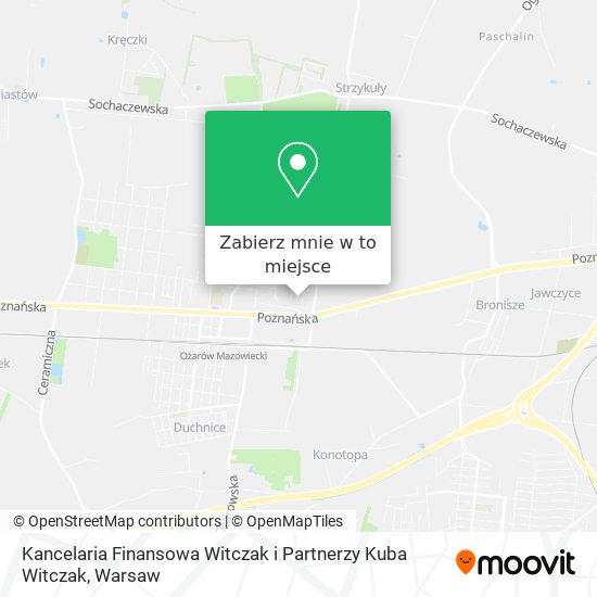 Mapa Kancelaria Finansowa Witczak i Partnerzy Kuba Witczak