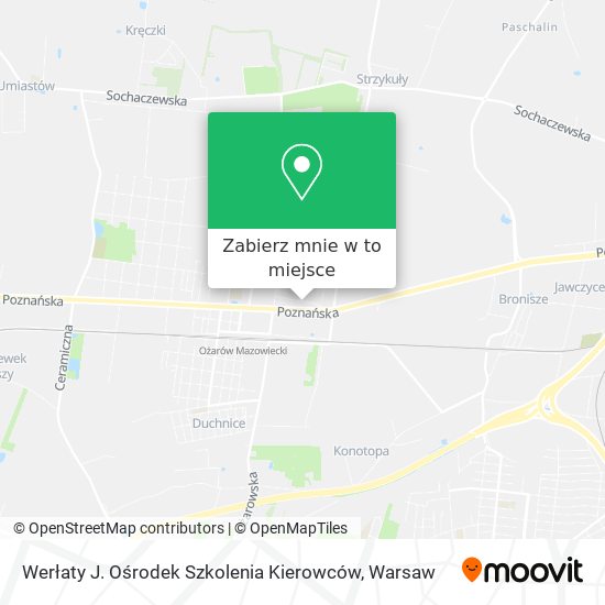 Mapa Werłaty J. Ośrodek Szkolenia Kierowców