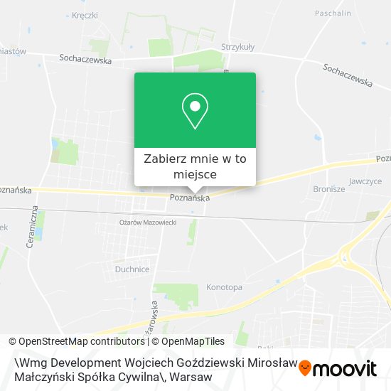 Mapa \Wmg Development Wojciech Goździewski Mirosław Małczyński Spółka Cywilna\