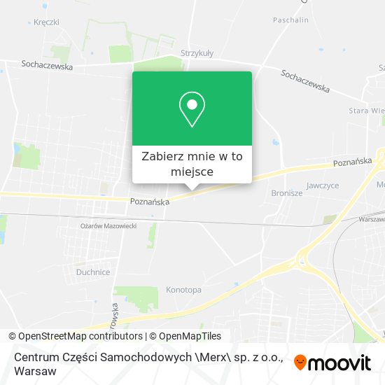 Mapa Centrum Części Samochodowych \Merx\ sp. z o.o.