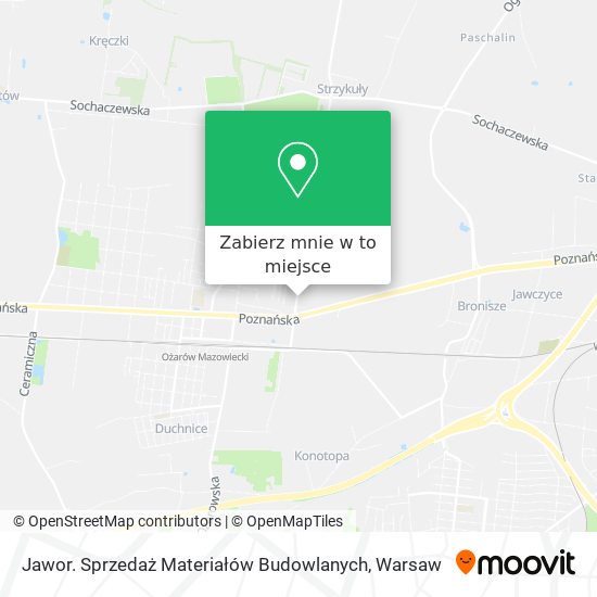 Mapa Jawor. Sprzedaż Materiałów Budowlanych