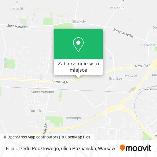 Mapa Filia Urzędu Pocztowego, ulica Poznańska