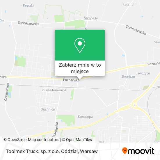 Mapa Toolmex Truck. sp. z o.o. Oddział