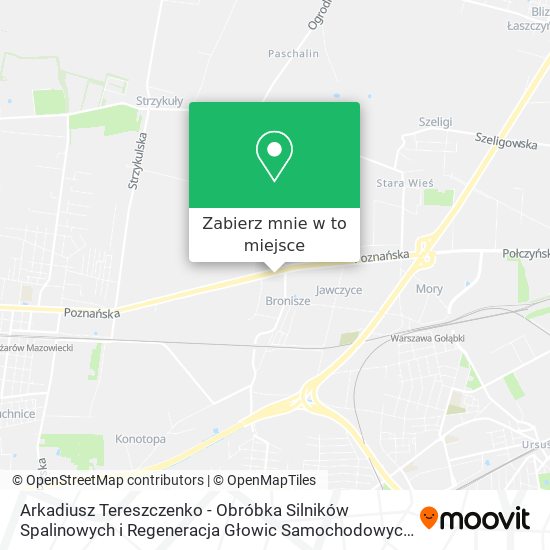 Mapa Arkadiusz Tereszczenko - Obróbka Silników Spalinowych i Regeneracja Głowic Samochodowych