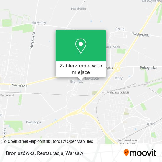 Mapa Broniszówka. Restauracja