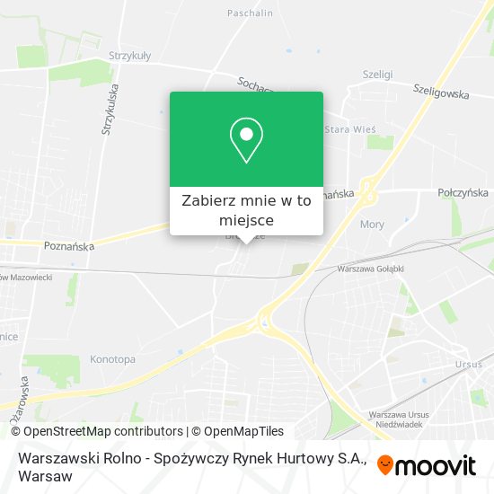 Mapa Warszawski Rolno - Spożywczy Rynek Hurtowy S.A.