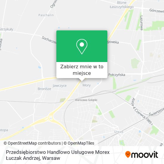 Mapa Przedsiębiorstwo Handlowo Usługowe Morex Łuczak Andrzej