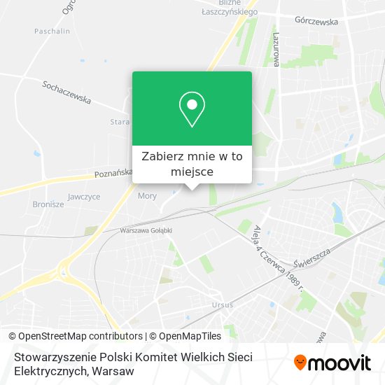 Mapa Stowarzyszenie Polski Komitet Wielkich Sieci Elektrycznych