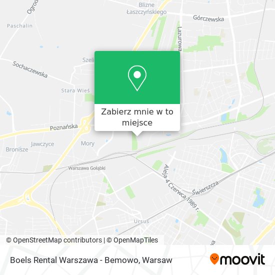 Mapa Boels Rental Warszawa - Bemowo