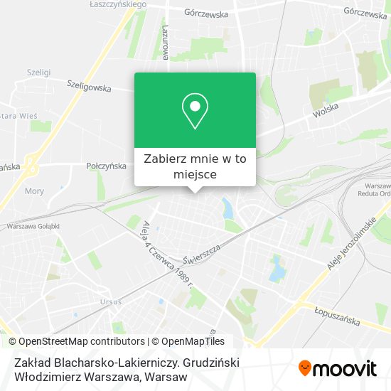 Mapa Zakład Blacharsko-Lakierniczy. Grudziński Włodzimierz Warszawa