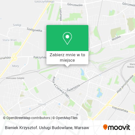 Mapa Bieniek Krzysztof. Usługi Budowlane