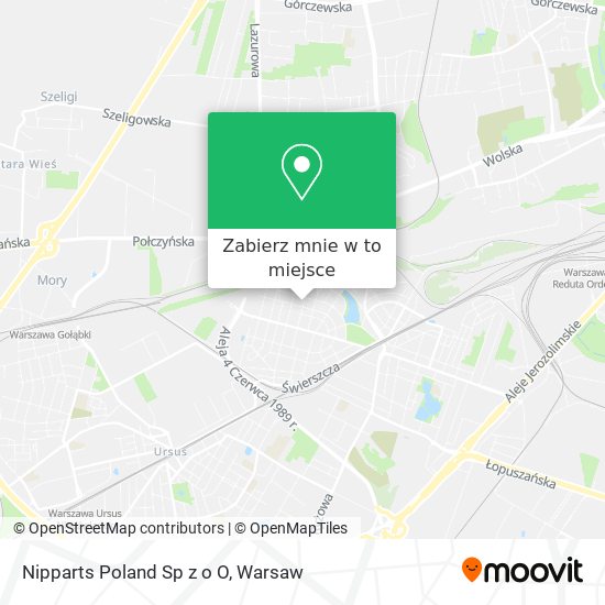 Mapa Nipparts Poland Sp z o O