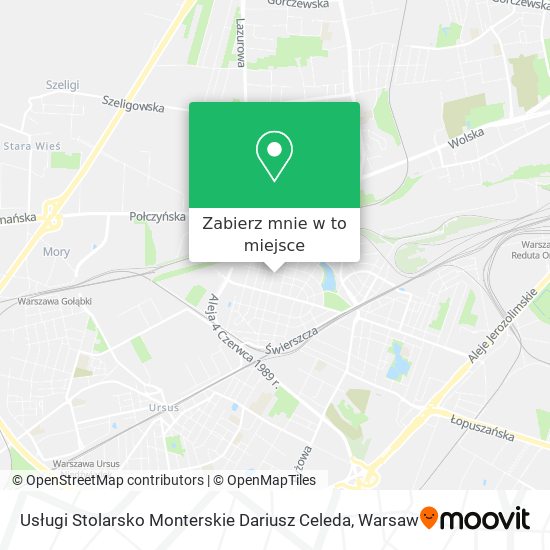 Mapa Usługi Stolarsko Monterskie Dariusz Celeda