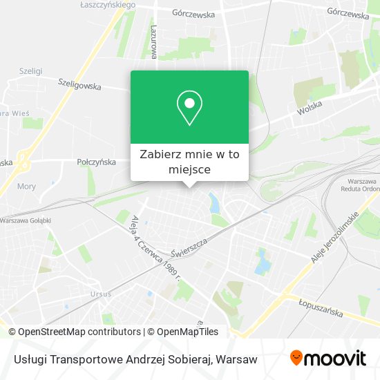 Mapa Usługi Transportowe Andrzej Sobieraj