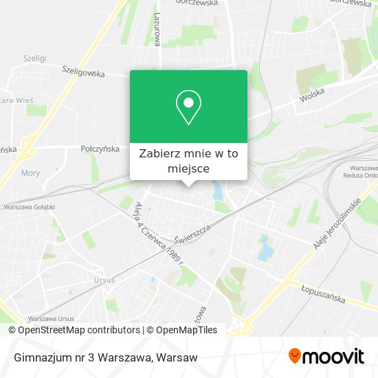 Mapa Gimnazjum nr 3 Warszawa