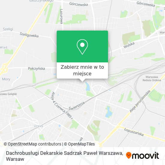 Mapa Dachrobusługi Dekarskie Sadrzak Paweł Warszawa