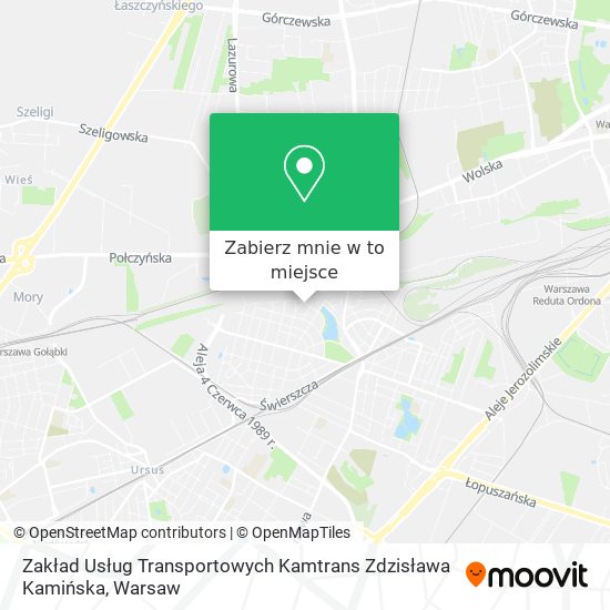 Mapa Zakład Usług Transportowych Kamtrans Zdzisława Kamińska