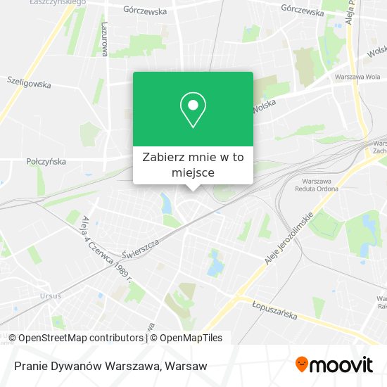 Mapa Pranie Dywanów Warszawa