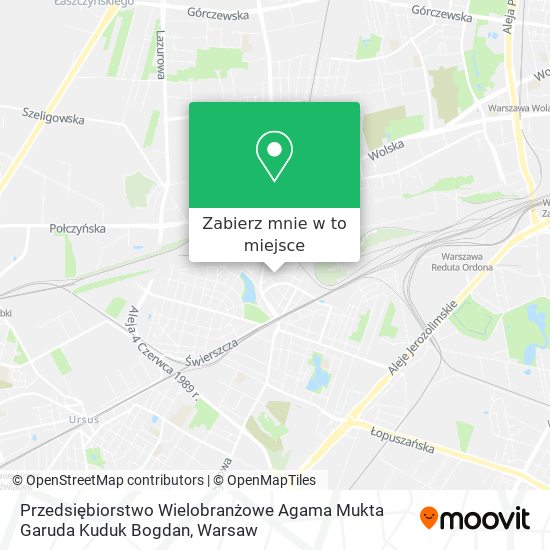 Mapa Przedsiębiorstwo Wielobranżowe Agama Mukta Garuda Kuduk Bogdan