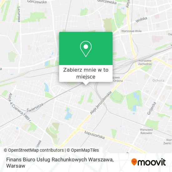 Mapa Finans Biuro Usług Rachunkowych Warszawa