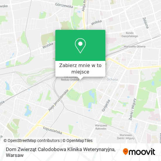 Mapa Dom Zwierząt Całodobowa Klinika Weterynaryjna