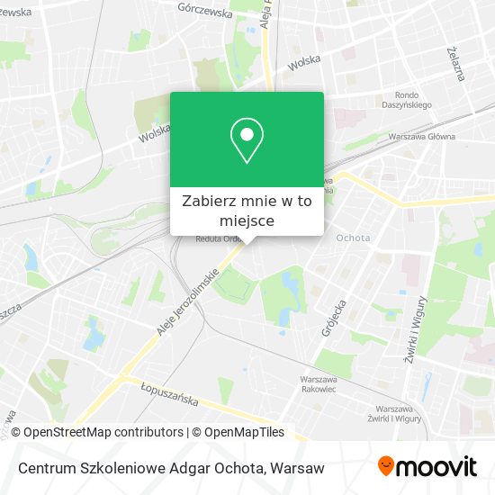 Mapa Centrum Szkoleniowe Adgar Ochota