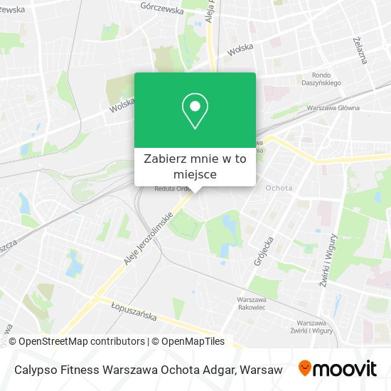 Mapa Calypso Fitness Warszawa Ochota Adgar