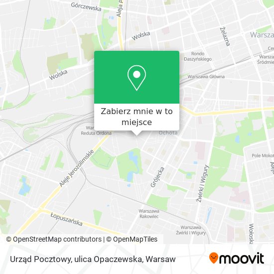 Mapa Urząd Pocztowy, ulica Opaczewska