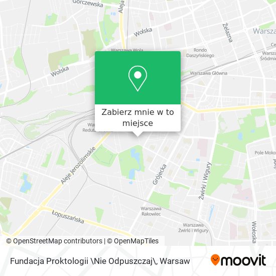 Mapa Fundacja Proktologii \Nie Odpuszczaj\