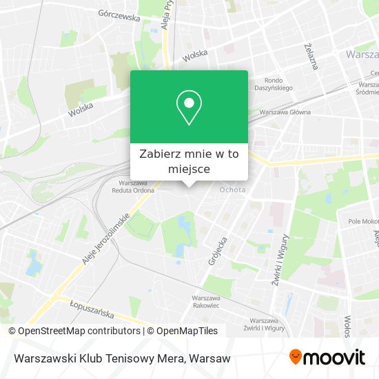 Mapa Warszawski Klub Tenisowy Mera