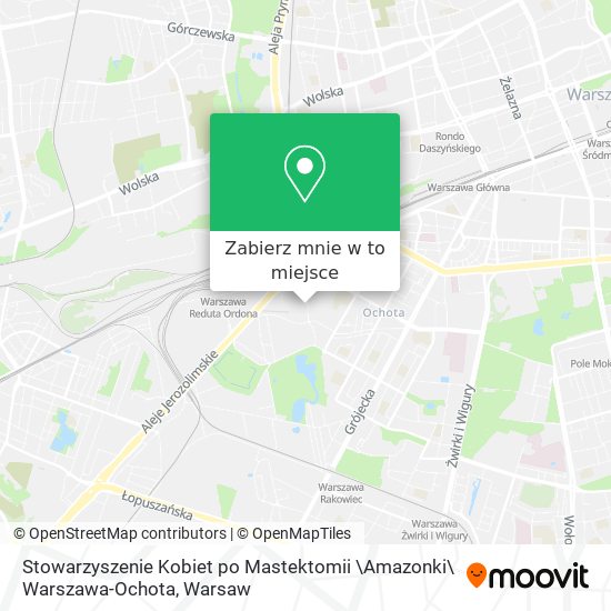 Mapa Stowarzyszenie Kobiet po Mastektomii \Amazonki\ Warszawa-Ochota