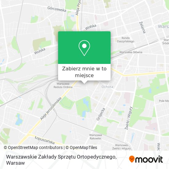 Mapa Warszawskie Zakłady Sprzętu Ortopedycznego