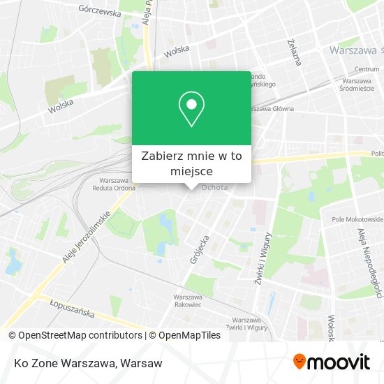 Mapa Ko Zone Warszawa