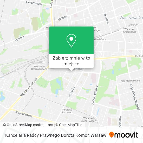 Mapa Kancelaria Radcy Prawnego Dorota Komor